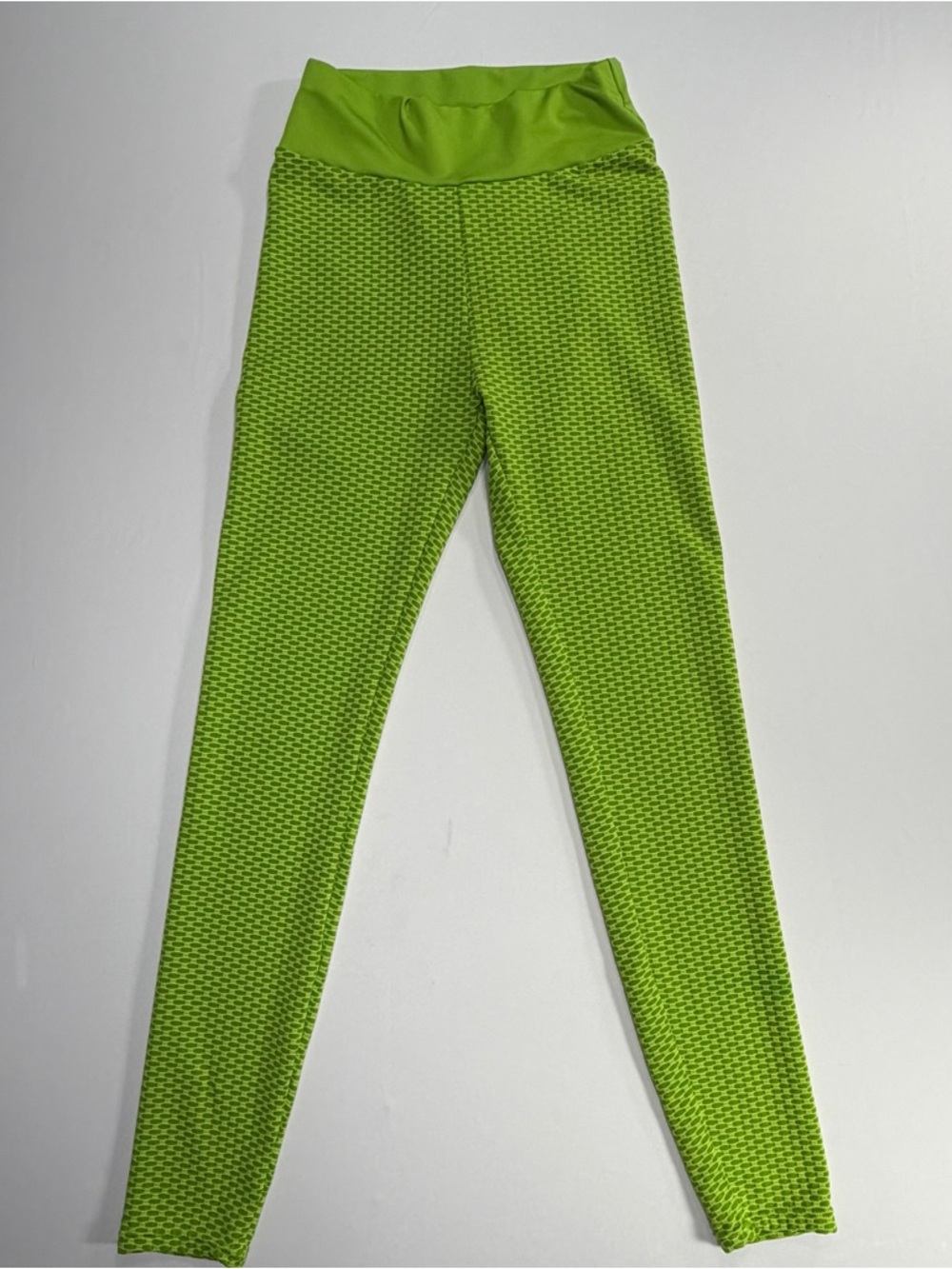 OOKIE & LALA Green Honeycomb Scrunch Leggings XS High Waisted
